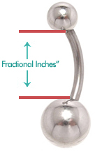 Belly Button Ring Gauge Sizing 