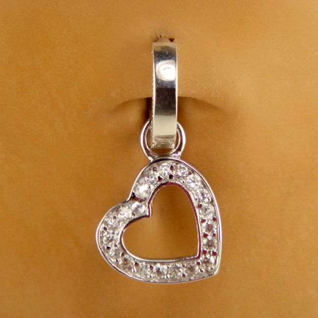 With Solid Silver Clasp Lock Belly Ring
